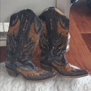 Studded Corral Cowboy Boots